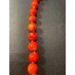 Collar de Coral Rojo Natural en Degradado - Joya Mediterránea con Cierre de Plata