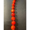 Collar de Coral Rojo Natural en Degradado - Joya Mediterránea con Cierre de Plata