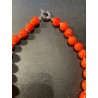 Collar de Coral Rojo Natural en Degradado - Joya Mediterránea con Cierre de Plata