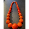 Collar de Coral Rojo Natural en Degradado - Joya Mediterránea con Cierre de Plata