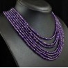 Collar Elegante de Amatista Facetada - 7 Vueltas de Piedra Natural