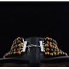 Collar Multicapa de Ojo de Tigre Natural - Elegancia y Energía en Tonos Dorados