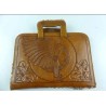 Cartera Vintage de Cuero Repujado - Diseño Artesanal con Motivos Florales