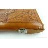 Cartera Vintage de Cuero Repujado - Diseño Artesanal con Motivos Florales