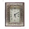 Reloj de Sobremesa Vintage - Diseño Barroco en Plata con Numeración Romana