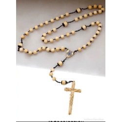 Rosario Vintage de Hueso y Plata - Pieza Religiosa Histórica del Siglo XIX