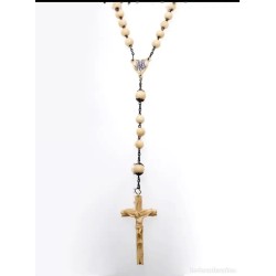 Rosario Vintage de Hueso y Plata - Pieza Religiosa Histórica del Siglo XIX
