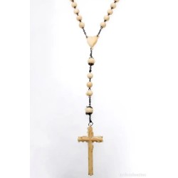 Rosario Vintage de Hueso y Plata - Pieza Religiosa Histórica del Siglo XIX