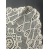 Cuello de Encaje de Bolillos Antiguo - Pieza Artesanal Decorativa 33x33 cm
