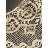 Cuello de Encaje de Bolillos Antiguo - Pieza Artesanal Decorativa 33x33 cm