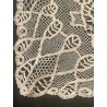 Cuello de Encaje de Bolillos Antiguo - Pieza Artesanal Decorativa 33x33 cm