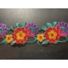 Tiraborda flores bordadas multicolor - artesanía decorativa cinta 950x8 cm