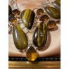 Gargantilla de Plata con Ojo de Tigre - Collar Artesanal Piedras Naturales