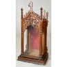 Antigua Capilla Neogótica en Madera Tallada - Hornacina Religiosa Siglo XX