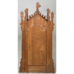 Antigua Capilla Neogótica en Madera Tallada - Hornacina Religiosa Siglo XX