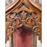 Antigua Capilla Neogótica en Madera Tallada - Hornacina Religiosa Siglo XX