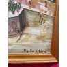 Panel de 6 Azulejos Pintados a Mano Patio Andaluz - Cerámica Artística Enmarcada