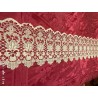 Encaje de Guipur Antiguo Blanco - Puntilla Artesanal Decorativa 200x25 cm