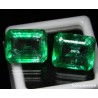 Pareja de Esmeraldas Naturales 17,80 CT - Gemas Talla Esmeralda Colombianas