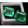 Pareja de Esmeraldas Naturales 17,80 CT - Gemas Talla Esmeralda Colombianas