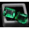 Pareja de Esmeraldas Naturales 17,80 CT - Gemas Talla Esmeralda Colombianas