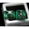 Pareja de Esmeraldas Naturales 17,80 CT - Gemas Talla Esmeralda Colombianas