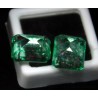 Pareja de Esmeraldas Naturales 17,80 CT - Gemas Talla Esmeralda Colombianas