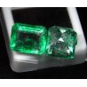 Pareja de Esmeraldas Naturales 17,80 CT - Gemas Talla Esmeralda Colombianas