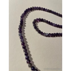 Collar Budista Mala de Amatista Natural - Rosario Meditación Piedras Violetas