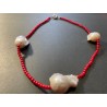 Gargantilla Elegante de Coral Rojo con Perlas Barrocas Naturales - Joyería Única