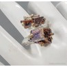 Anillo Exclusivo de Plata con Cristales de Bismuto - Joyería Artesanal Única