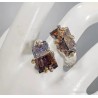 Anillo Exclusivo de Plata con Cristales de Bismuto - Joyería Artesanal Única