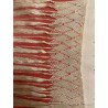 Mantón Antiguo con Flecos de Seda y Enrejado Geométrico - Textil Artesanal