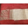 Mantón Antiguo con Flecos de Seda y Enrejado Geométrico - Textil Artesanal