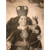 Obra Maestra Religiosa - Virgen del Rosario en Óleo Vintage