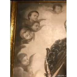 Obra Maestra Religiosa - Virgen del Rosario en Óleo Vintage