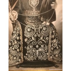 Obra Maestra Religiosa - Virgen del Rosario en Óleo Vintage