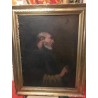 Óleo del Siglo XVIII de San Pedro con Marco de Oro Fino