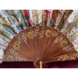 Abanico de Lujo Estilo Francés - Obra Maestra de Arte Textil del Siglo XIX