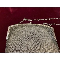 Elegante Bolso de Malla de Plata - Pieza de Orfebrería del Siglo XIX