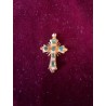 Cruz Religiosa de Oro con Esmeraldas Colombianas - Joya de Orfebrería Excepcional