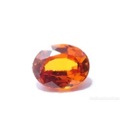 Zafiro Natural Oval - Gema de Coleccionista con Intenso Tono Amarillo-Naranja