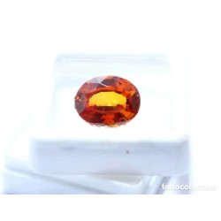Zafiro Natural Oval - Gema de Coleccionista con Intenso Tono Amarillo-Naranja