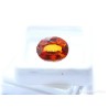 Zafiro Natural Oval - Gema de Coleccionista con Intenso Tono Amarillo-Naranja