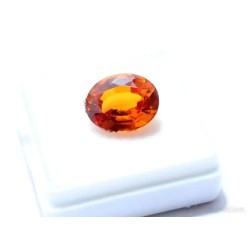Zafiro Natural Oval - Gema de Coleccionista con Intenso Tono Amarillo-Naranja