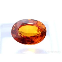 Zafiro Natural de Gran Formato - Gema de Colección con Tonalidad Naranja Intensa
