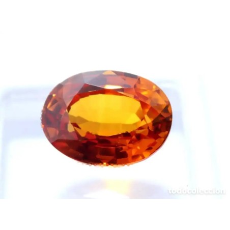 Zafiro Natural de Gran Formato - Gema de Colección con Tonalidad Naranja Intensa