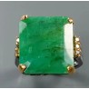 Anillo de Alta Joyería - Esmeralda Colombiana Talla Rectangular