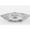 Panera Antigua Plata Estilo Luis XVI - Decoración Floral y Querubines 35 cm