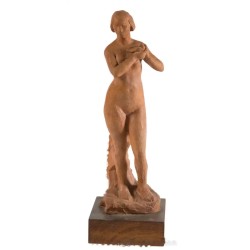 Escultura Terracota Figura Femenina por Enric Casanovas - Arte Catalán Siglo XX